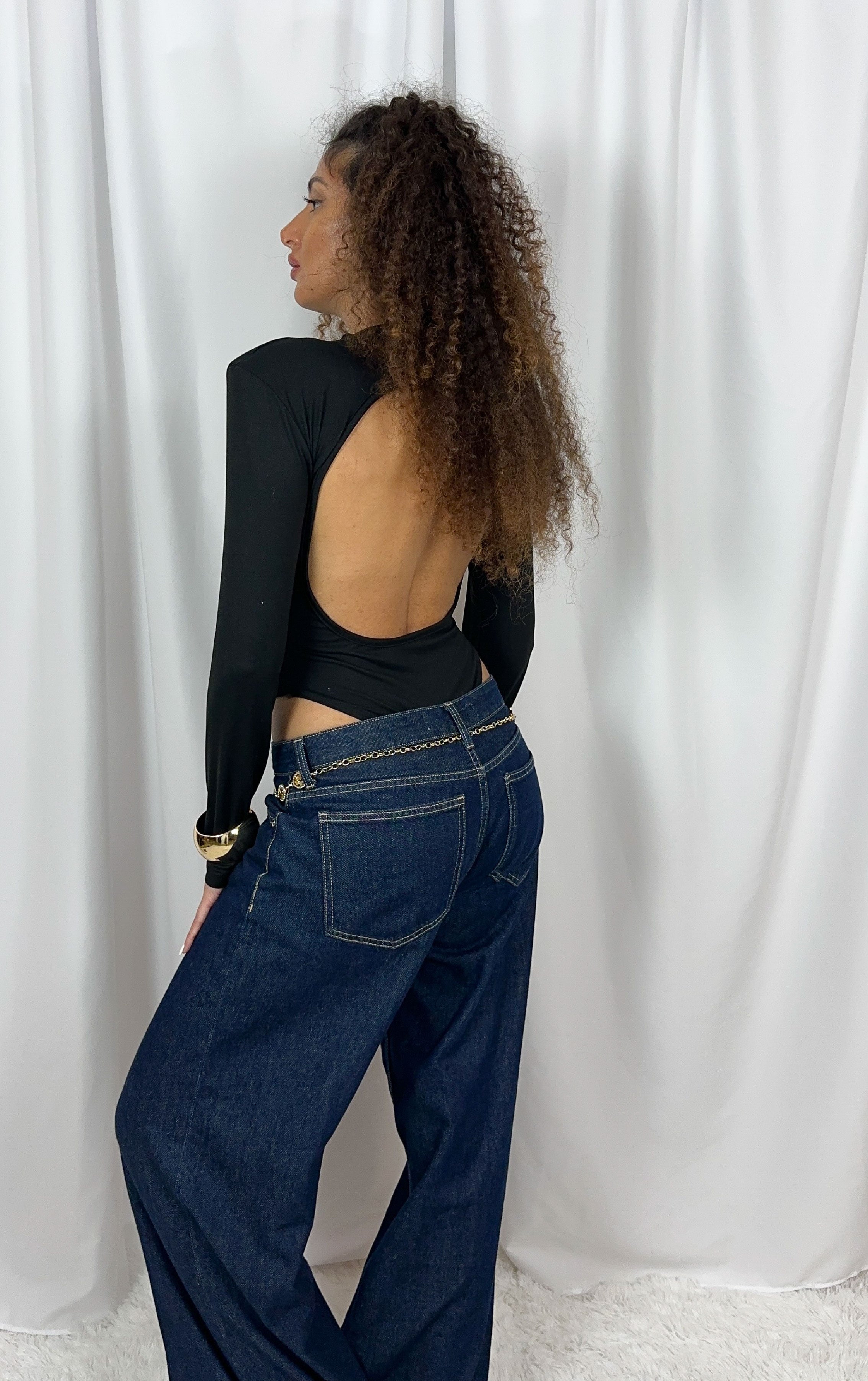 BODY CON SPALLINE BLACK